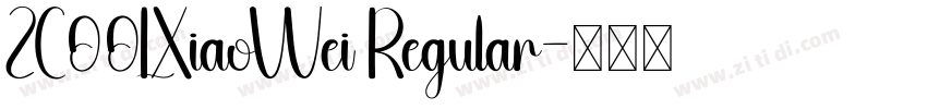 ZC00LXiaoWei Regular字体转换